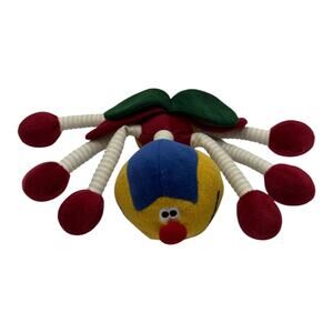Vintage Hartz Plush Spider Dog Toy Retro Multi Color Bug Creepy Crawly